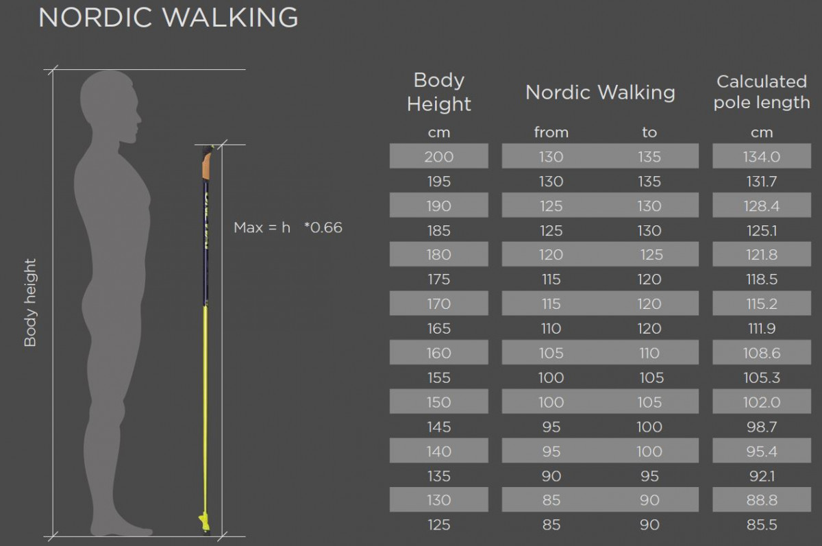 Doporučená délka Nordic Walking